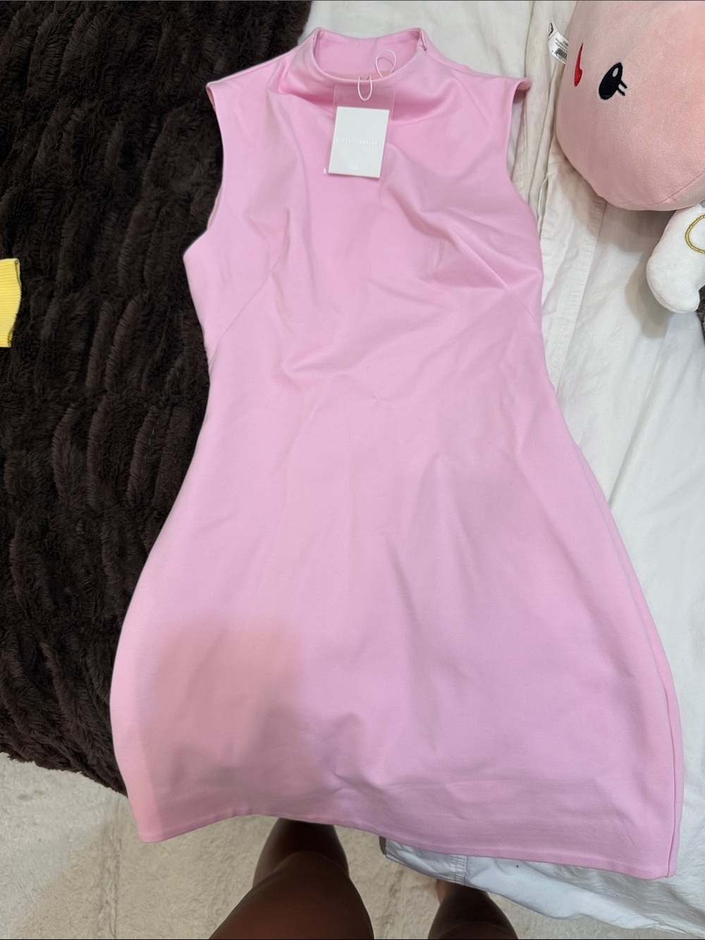 Naked wardrobe pink mini dress